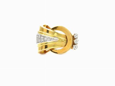 Anello in Oro Giallo e Diamanti