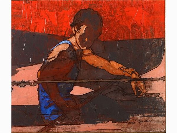 Lorenzo Tornabuoni : Rower  ((1934-2004))  - Auction The Riz Ortolani and Katyna Ranieri collection: Contemporary Art and Old Master Painting - I - I - Maison Bibelot - Casa d'Aste Firenze - Milano