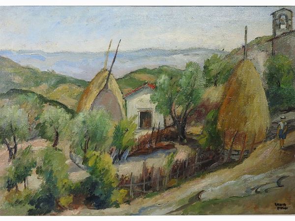 Silvio Pucci : Tuscan Landscape  ((1892-1961))  - Auction Arte moderna e contemporanea - Maison Bibelot - Casa d'Aste Firenze - Milano
