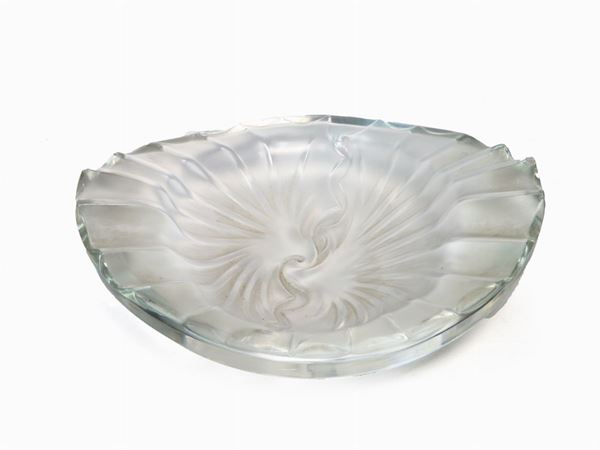 A 'Nancy' Molded and Frosted Crystal Ashtray