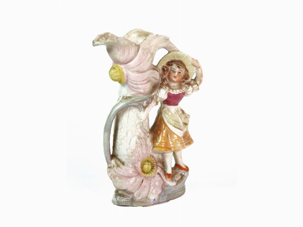 A Polychrome Bisque Figural Flower Vase  (late 19th Century)  - Auction The Riz Ortolani and Katyna Ranieri collection / Forniture and Art Objects - III - III - Maison Bibelot - Casa d'Aste Firenze - Milano
