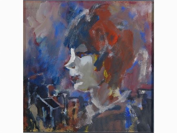 Mino Maccari : Portrait of a Woman  ((1898-1989))  - Auction The Riz Ortolani and Katyna Ranieri collection: Contemporary Art and Old Master Painting - I - I - Maison Bibelot - Casa d'Aste Firenze - Milano