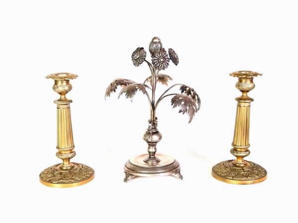 A Lot of Silver and Brass Items  (late 19th Century)  - Auction The Riz Ortolani and Katyna Ranieri collection / Forniture and Art objects  - II - II - Maison Bibelot - Casa d'Aste Firenze - Milano