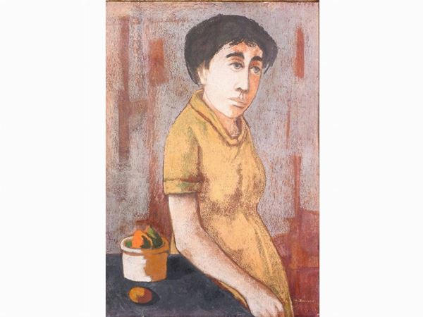 Marcello Boccacci : Portrait Female  ((1914-1996))  - Auction The Riz Ortolani and Katyna Ranieri collection: Contemporary Art and Old Master Painting - I - I - Maison Bibelot - Casa d'Aste Firenze - Milano