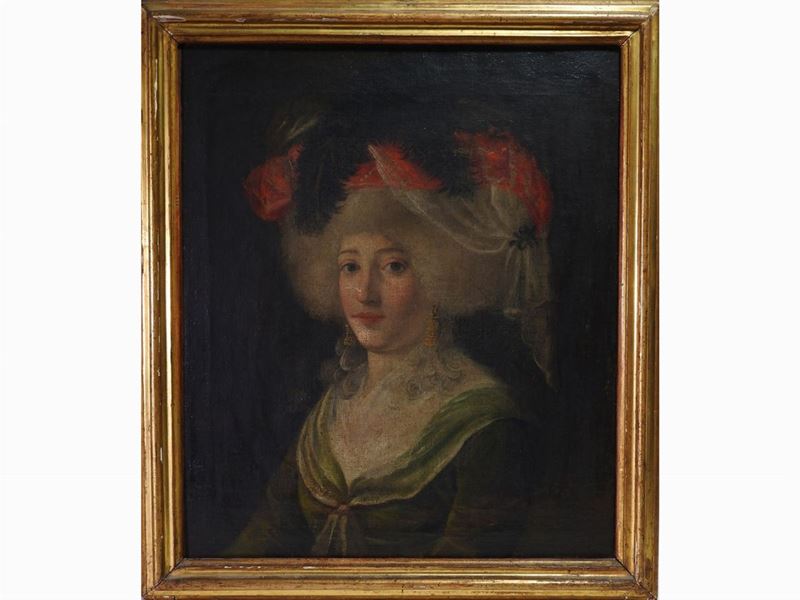 Scuola Francese della Fine del XVII Secolo - Ritratto Femminile