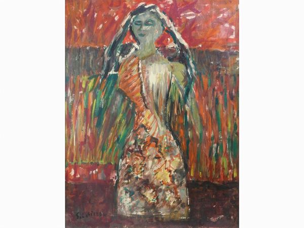 Silvio Loffredo : La Pupa  ((1920-2013))  - Auction The Riz Ortolani and Katyna Ranieri collection: Contemporary Art and Old Master Painting - I - I - Maison Bibelot - Casa d'Aste Firenze - Milano