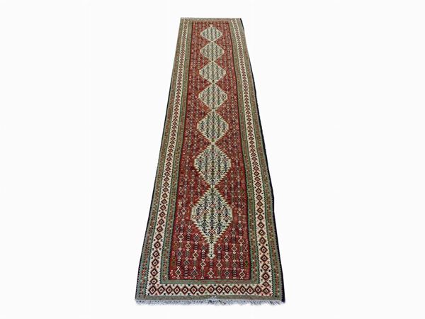 A Persian Senne Long Carpet  - Auction The Riz Ortolani and Katyna Ranieri collection / Forniture and Art objects  - II - II - Maison Bibelot - Casa d'Aste Firenze - Milano
