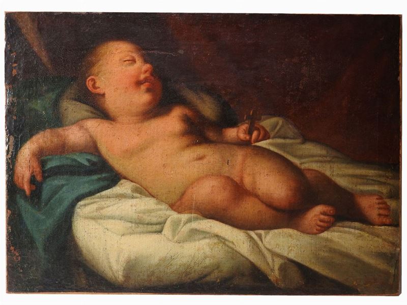 Seguace di Lamberto Cristiano Gori - Gesù Bambino Addormentato
