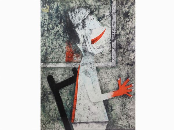Rufino Tamayo : Il Grito 1965  ((1899-1991))  - Auction The Riz Ortolani and Katyna Ranieri collection: Contemporary Art and Old Master Painting - I - I - Maison Bibelot - Casa d'Aste Firenze - Milano