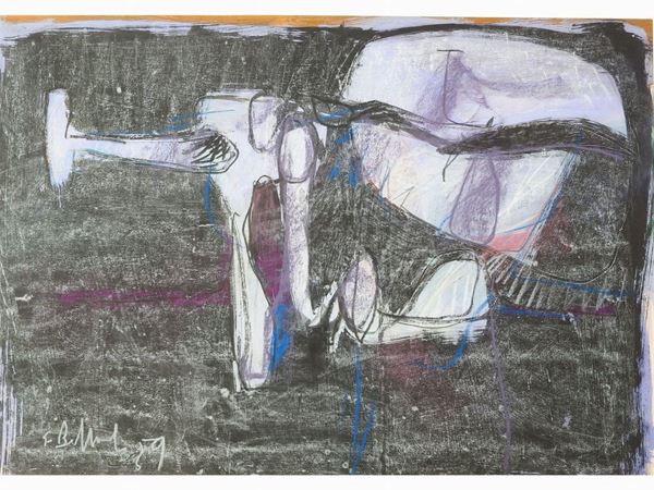 Giorgio Bellandi : Untitled 1959  - Auction The Riz Ortolani and Katyna Ranieri collection: Contemporary Art and Old Master Painting - I - I - Maison Bibelot - Casa d'Aste Firenze - Milano
