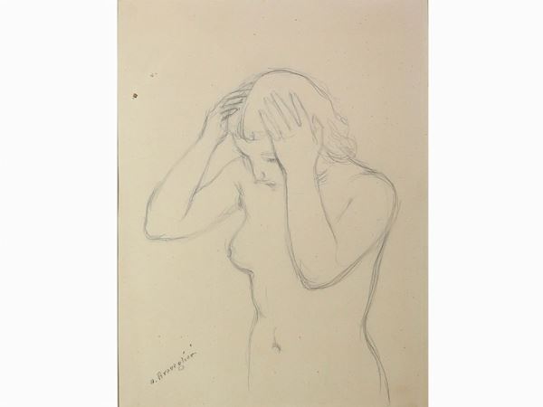 Cesare Breveglieri : Female Nude  ((1902-1948))  - Auction The Riz Ortolani and Katyna Ranieri collection: Contemporary Art and Old Master Painting - I - I - Maison Bibelot - Casa d'Aste Firenze - Milano