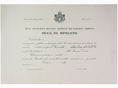 Sei Patenti in Bianco del Duca di Spoleto