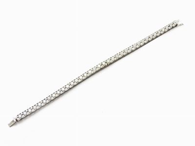 Bracciale Tennis in Oro Bianco e Diamanti