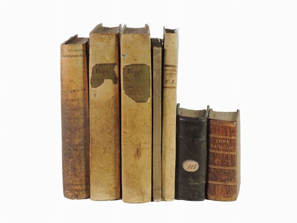 Lotto di libri d'epoca di argomento giuridico  - Asta La Biblioteca di Villa Piatti - Maison Bibelot - Casa d'Aste Firenze - Milano
