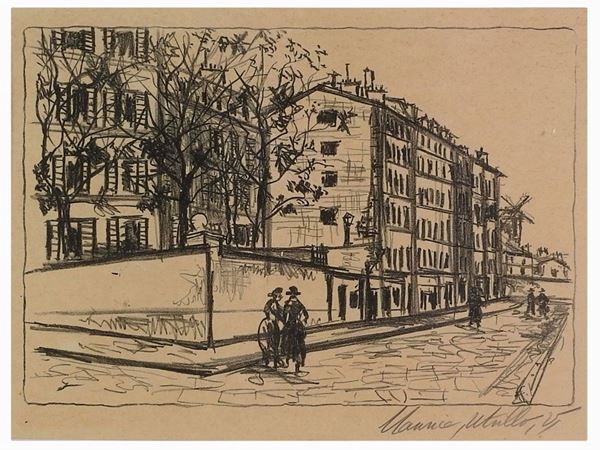 Maurice Utrillo - La Rue d'Orchampt 1924