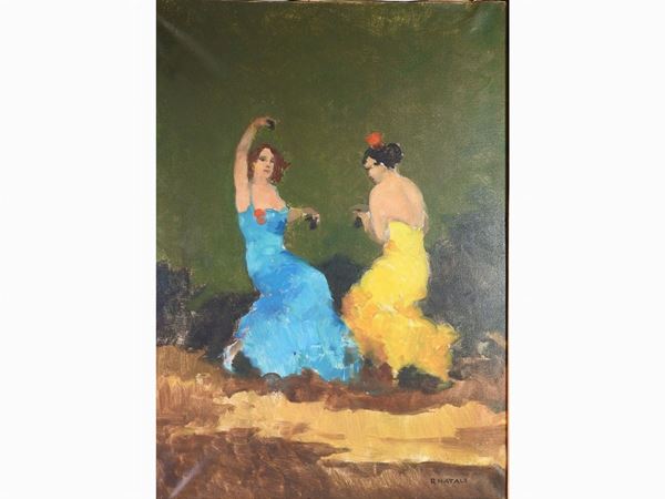 Renato Natali : Flamenco Dancers  ((1883-1979))  - Auction The Riz Ortolani and Katyna Ranieri collection: Contemporary Art and Old Master Painting - I - I - Maison Bibelot - Casa d'Aste Firenze - Milano