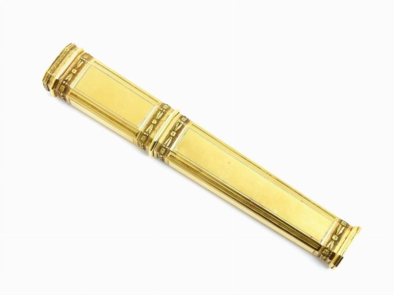 Sigillo con Portaceralacca in Oro Giallo e Rosa