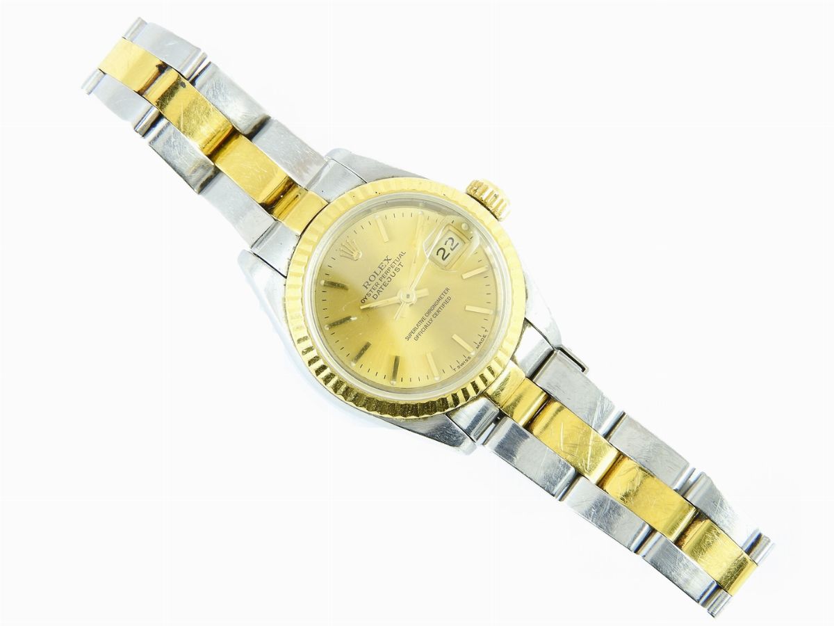 Orologio da Polso per Donna Rolex Date Just in Acciaio e Oro Giallo