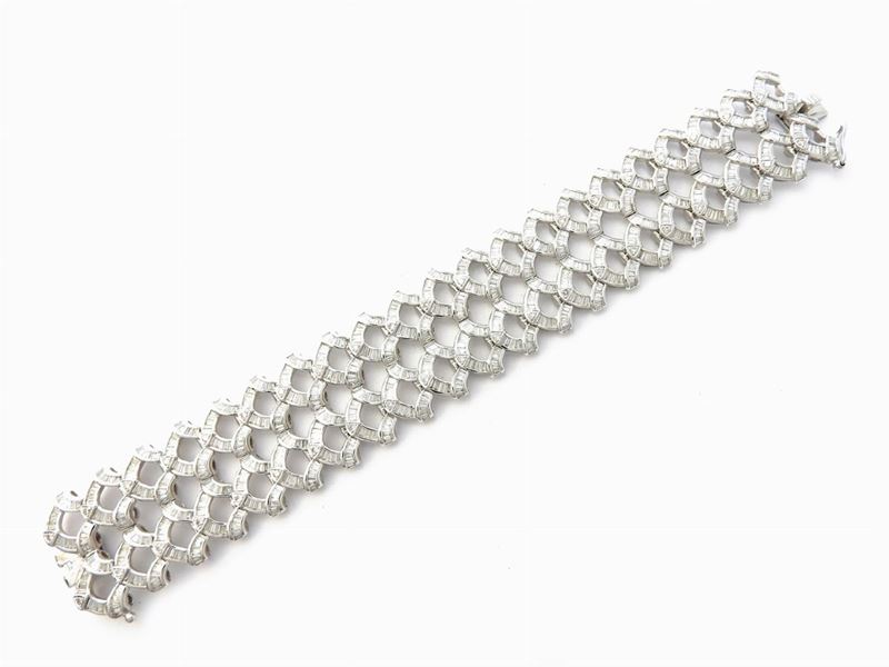 Bracciale in Oro Bianco e Diamanti
