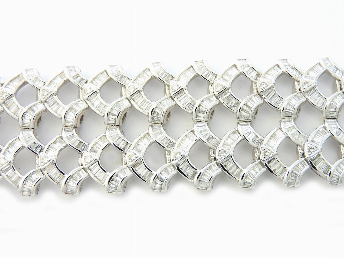 Bracciale in Oro Bianco e Diamanti