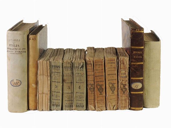 Lotto di libri d'epoca di argomento storico  - Auction Villa Piatti's Library - Maison Bibelot - Casa d'Aste Firenze - Milano