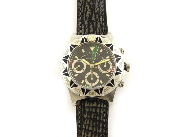 Stainless steel Julius Legend Ulisses model gentlemen wrist chronograph