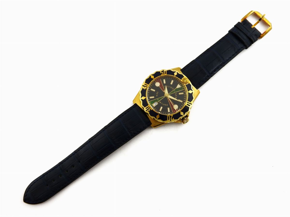 Orologio da Polso per Uomo Julius Legend Modello Sea Fortune Diver in Oro Giallo