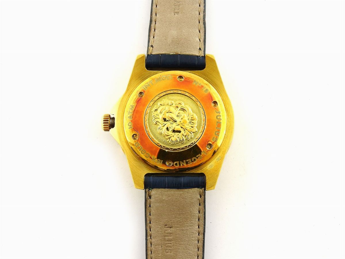 Orologio da Polso per Uomo Julius Legend Modello Sea Fortune Diver in Oro Giallo