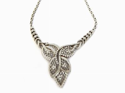 Collier in Oro Bianco e Diamanti