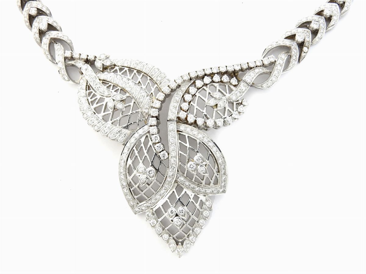 Collier in Oro Bianco e Diamanti