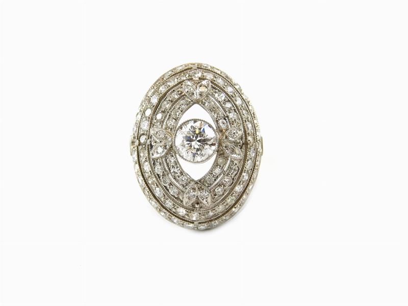 Anello in Oro Bianco e Diamanti