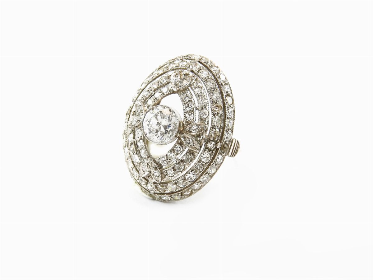 Anello in Oro Bianco e Diamanti