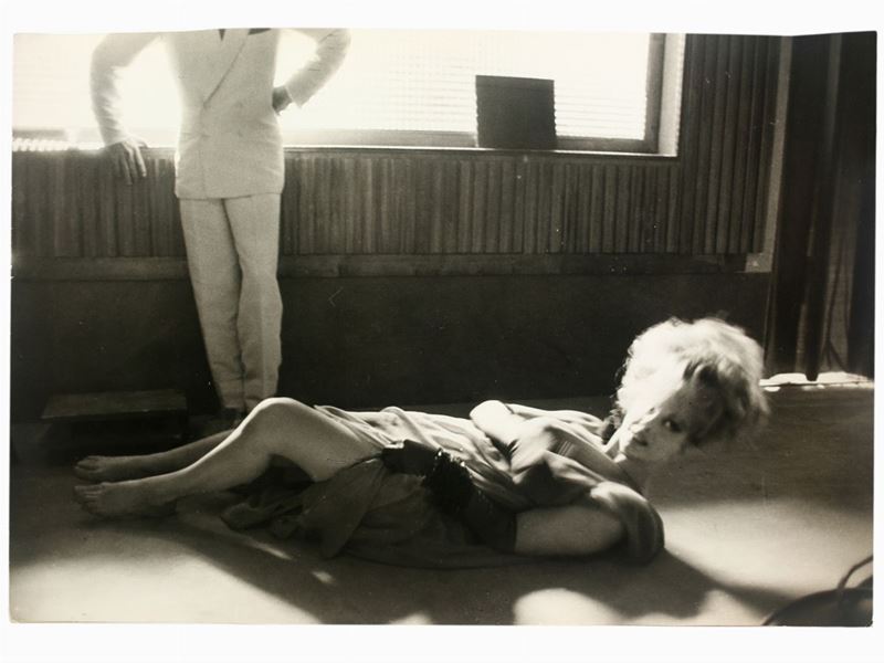 Franco Pinna - Sandra Milo sul Set di "giulietta degli Spiriti" 1965