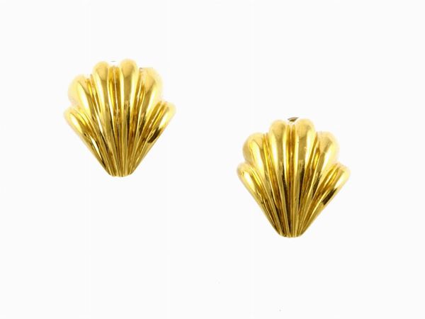 Yellow gold Tiffany earrings  (Molina, Alessandria (Italy) for Tiffany)  - Auction Jewels - II - II - Maison Bibelot - Casa d'Aste Firenze - Milano