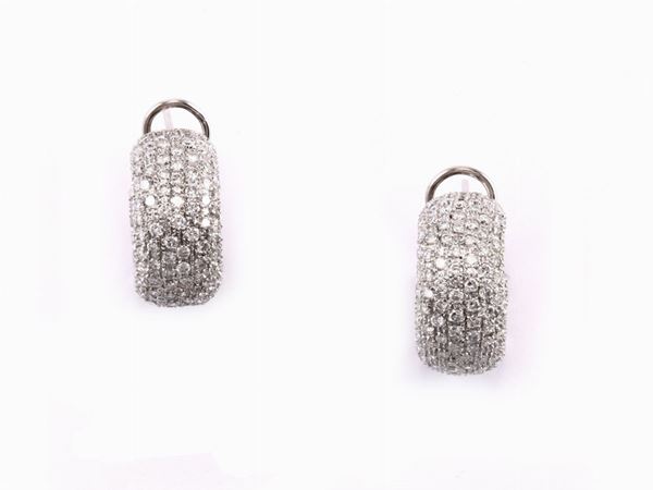 White gold earrings with diamonds  - Auction Jewels - II - II - Maison Bibelot - Casa d'Aste Firenze - Milano