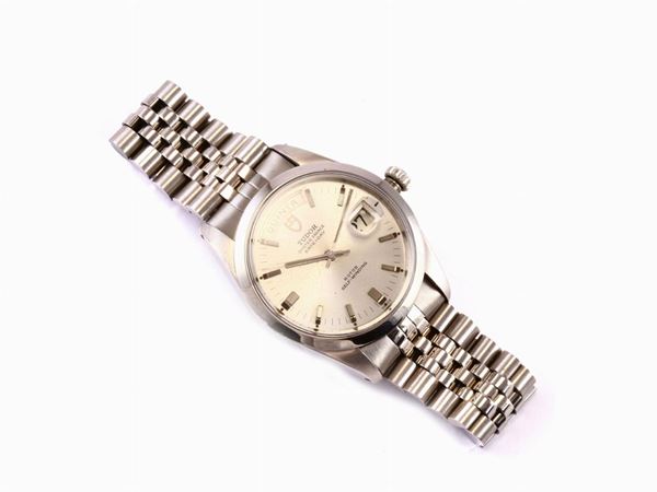 Stainless steel Tudor (Rolex) Prince Day Date model gentlemen wristwatch