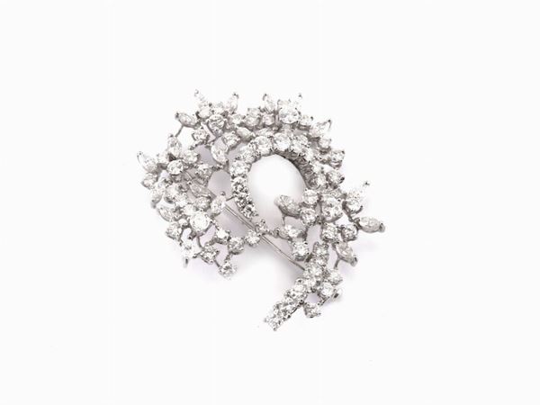 White gold brooch with diamonds