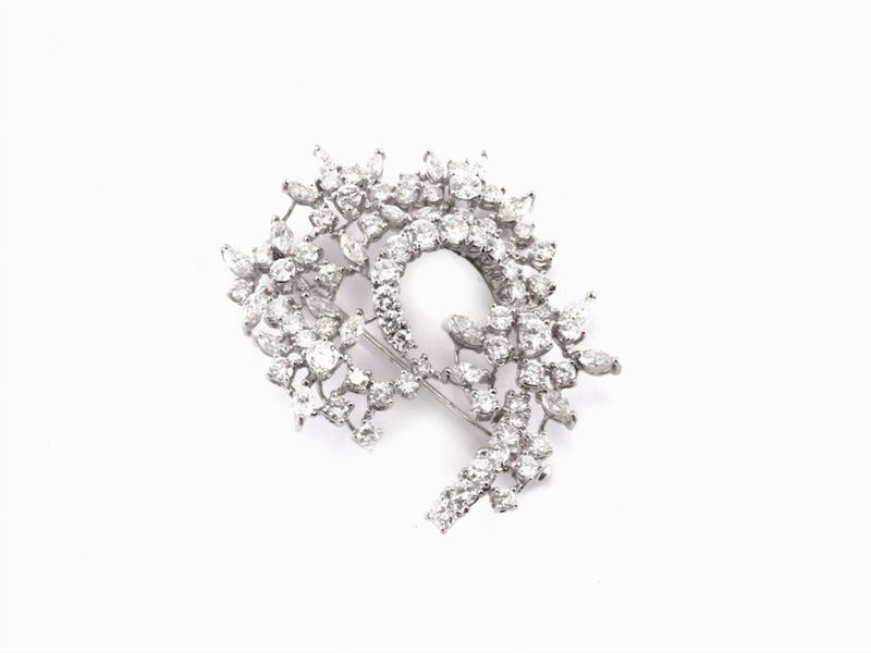 Spilla in Oro Bianco e Diamanti