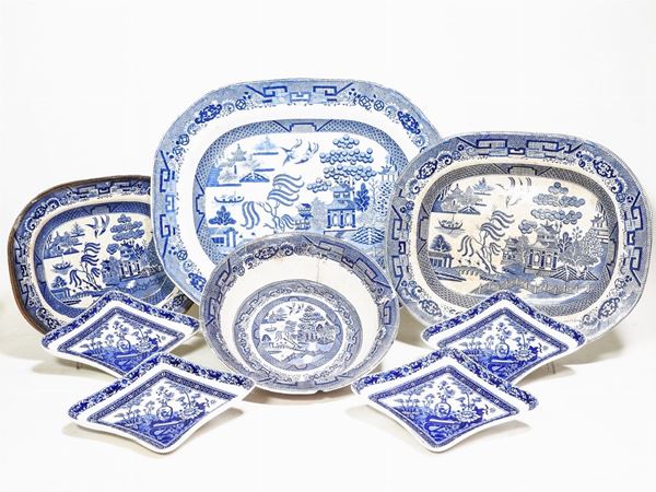 A Lot of Blue and White Potteries