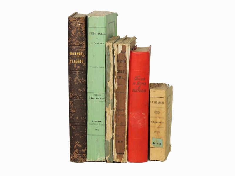 Lotto di Libri D'epoca di Argomento Storico-letterario e di Viaggi