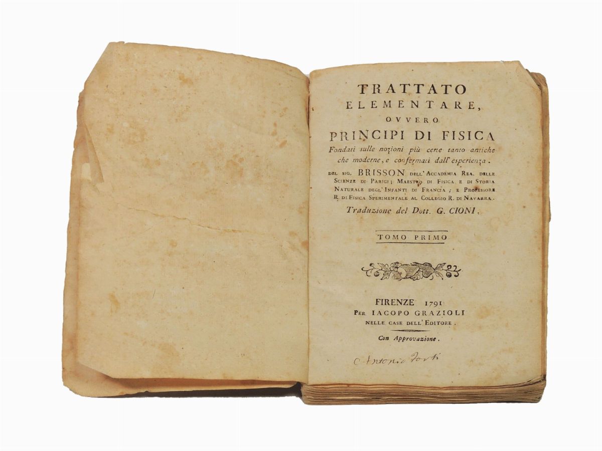 Mathurin Jacques Brisson - Trattato Elementare Ovvero Principi di Fisica