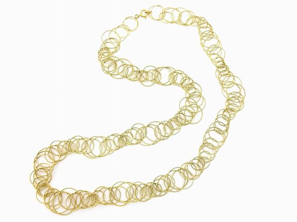 Yellow gold long necklace