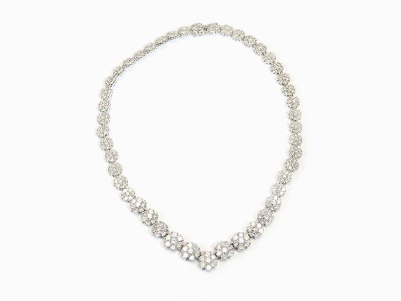 Collier in Oro Bianco e Diamanti
