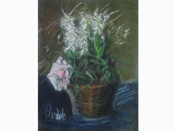 Gastone Breddo : Natura morta con vaso di fiori  ((1915-1991))  - Asta Arte moderna e contemporanea - Maison Bibelot - Casa d'Aste Firenze - Milano