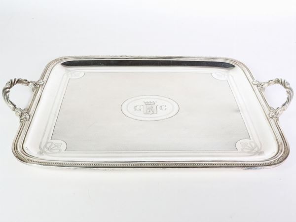 A Silver-plated Handled Tray  (Christofle, 19th/20th Century)  - Auction The Riz Ortolani and Katyna Ranieri collection / Forniture and Art objects  - II - II - Maison Bibelot - Casa d'Aste Firenze - Milano