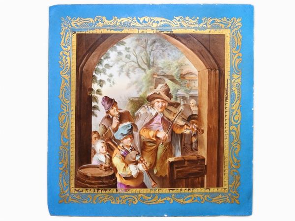 A Painted Porcelain Tile  (Sèvres Manufacture, 19th Century)  - Auction The Riz Ortolani and Katyna Ranieri collection / Forniture and Art Objects - III - III - Maison Bibelot - Casa d'Aste Firenze - Milano