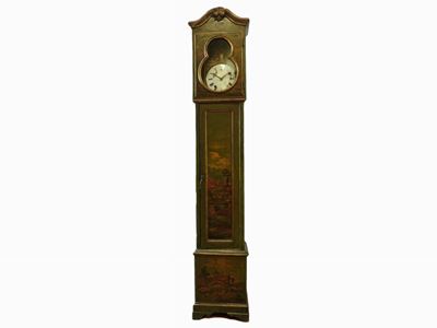 Orologio a Torre in Legno Dipinto e Decorato Ad Arte Povera