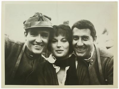 Ritratto di Vittorio Gassman, Silvana Mangano e Alberto Sordi Ne "la Grande Guerra"