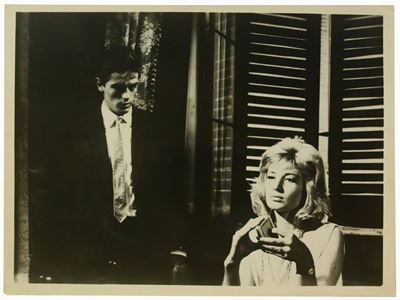 Alain Delon e Monica Vitti sul Set di "L'eclisse" di M. Antonioni