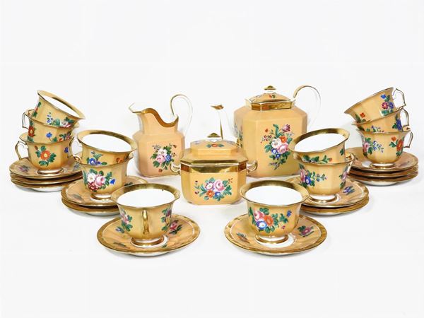 A Painted Porcelain Tea Set